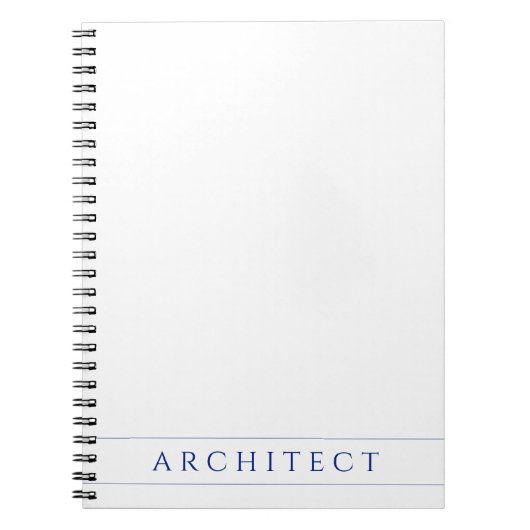 Cahier à spirale ARCHITECT 6,5x8,75 / Bleu marine (Devant)