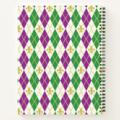 Cahier à spirale Argyle Mardi Gras (Dos)