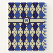 Cahier à spirale Argyle Scone Bleuet (Dos)