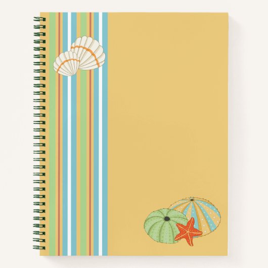 Cahier à spirale au bord de la mer (Devant)