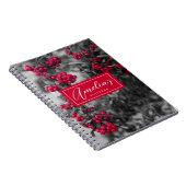 Cahier à spirale aux baies de pyracantha (Côté Droit)