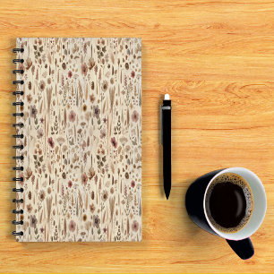 Cahier à spirale aux fleurs pressées de l'Herbier