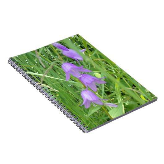 Cahier à spirale aux fleurs violettes précieuses (Côté Droit)