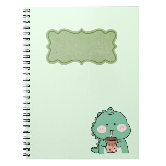 Cahier à spirale avec dinosaure pour enfants (Devant)