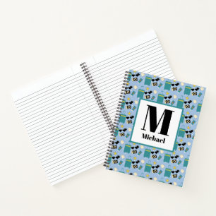 Cahier à spirale avec éléments de vacances d'été m