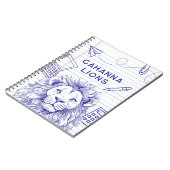 Cahier à spirale avec gribouillages de l'école du (Côté gauche)