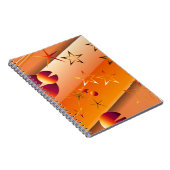 Cahier à spirale avec motif abstrait orange (Côté Droit)
