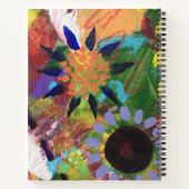 Cahier à spirale avec motif de fleurs abstraites (Dos)