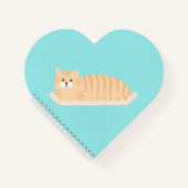 Cahier à spirale avec un chat tigré orange mignon (Devant)