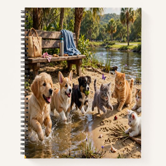 Cahier à spirale Aventure au bord de la rivière av (Devant)