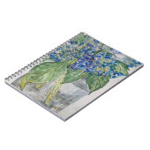 Cahier à spirale Big Hydrangeas Bleus dans l'Eau (Côté gauche)