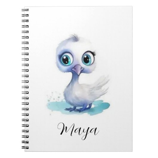Cahier à spirale Canard Blanc Mignon (Devant)