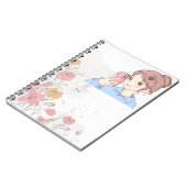 Cahier à spirale charmant pour filles : (Côté gauche)