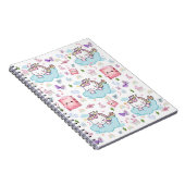 Cahier à spirale Chat Licorne Rose Bleu (Côté Droit)