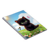 Cahier à spirale Chat Noir Mignon (Côté Droit)