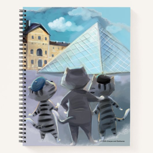 Cahier à spirale Chats Louvre Paris (Devant)