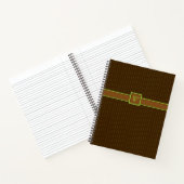 Cahier à spirale Chocolat aux rayures lime (Intérieur)