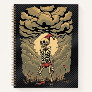 Cahier à spirale Clown Squelette Gothique