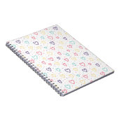 Cahier à spirale Cœurs colorés mignons (Côté Droit)