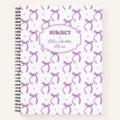Cahier à spirale Coquette Fille Violette (Devant)
