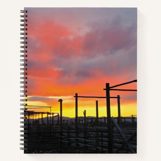 Cahier à spirale Corral au coucher du soleil (Devant)