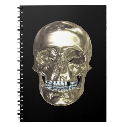 Cahier à spirale Crâne Chrome (Devant)