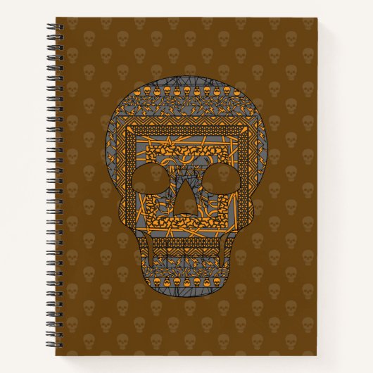 Cahier à spirale crâne d'Halloween (Devant)