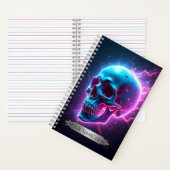 Cahier à spirale crâne néon (À l'intérieur)