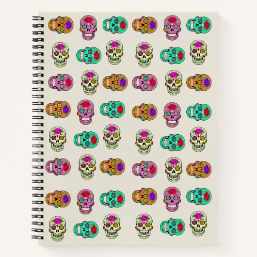 Cahier à spirale Crânes de Sucre (Devant)