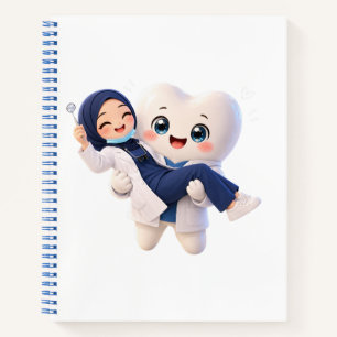 Cahier à spirale Cute Hijabi Dentist & Happy Tooth