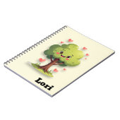 Cahier à spirale Cute Tree Love Red Hearts (Côté gauche)