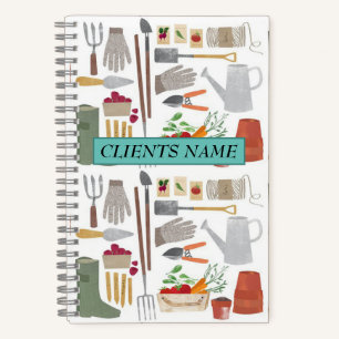 Cahier à spirale d'affaires - Nom du client ou pro