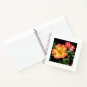 Cahier à spirale Dark Aspect - Roses orange vif (Intérieur)