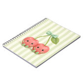 Cahier à spirale de cerises Kawaii Mignon (Côté gauche)