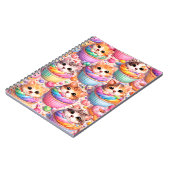 Cahier à spirale de chatons mignons et de cupcakes (Côté gauche)