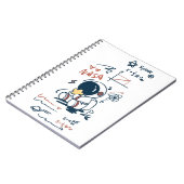Cahier à spirale de dessin animé d'astronaute mign (Côté gauche)