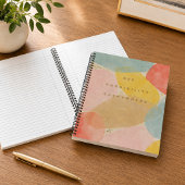 Cahier à spirale de formes abstraites de citation