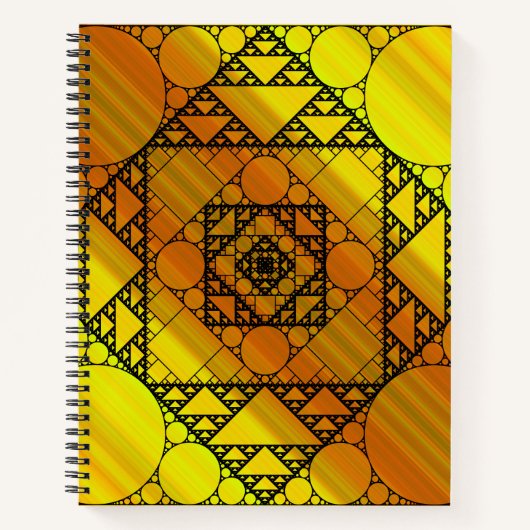 Cahier à spirale de géométrie fractale (Devant)