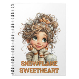 Cahier à spirale de la magie hivernale pour fille