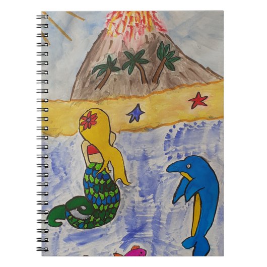 Cahier à spirale de l'île de la sirène (Devant)