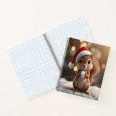 Cahier à spirale de luxe écureuil de Noël mignon (Intérieur)