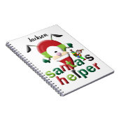 Cahier à spirale de Noël Assistant du Père Noël (Côté Droit)