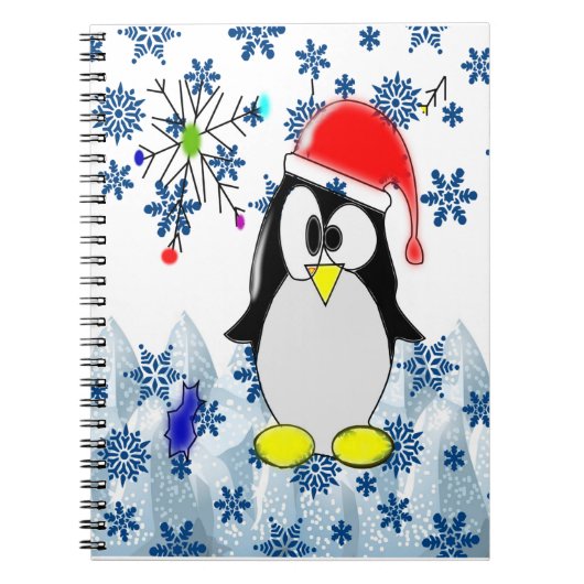Cahier à spirale de Noël Pingouin (Devant)