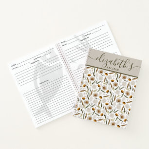 Cahier à spirale de recettes personnalisées