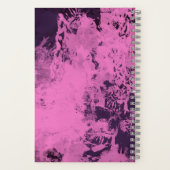 Cahier à spirale de style peinture grunge rose (Verso)