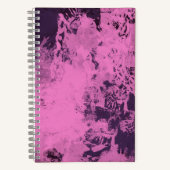 Cahier à spirale de style peinture grunge rose (Recto)