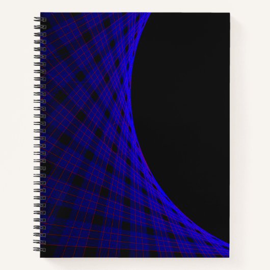 Cahier à spirale de tapis d'espace géométrique (Devant)