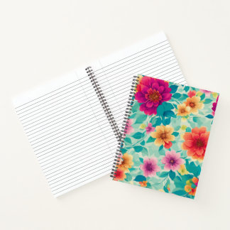 Cahier à spirale Deluxe floral 21,59 cm x 27,94 cm
