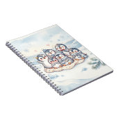 Cahier à spirale des amis manchots mignons (Côté Droit)