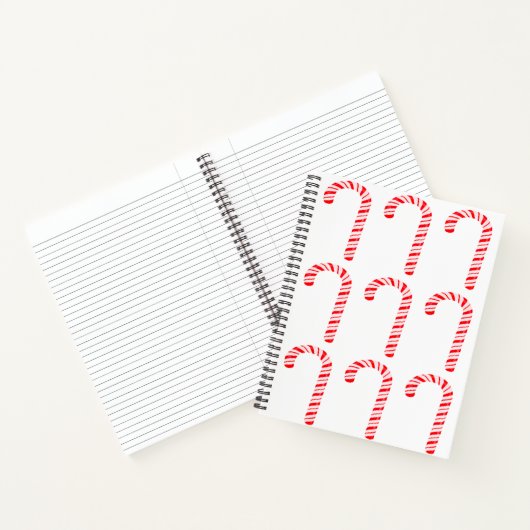 Cahier à spirale des Cannes de bonbons (Intérieur)